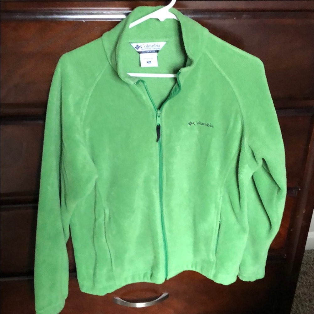 Green Columbia zip up size medium